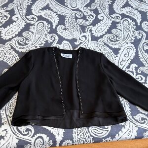 Joseph Ribkoff Black Cardigan with Studded Trim